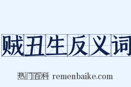 贼丑生反义词是什么意思的图片